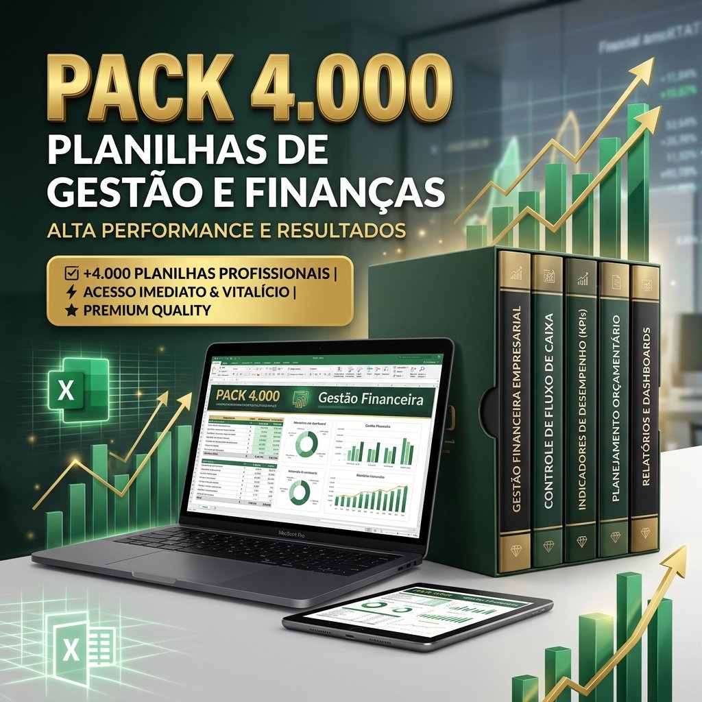 Pack 4.000 Planilhas de Gestão e Finanças