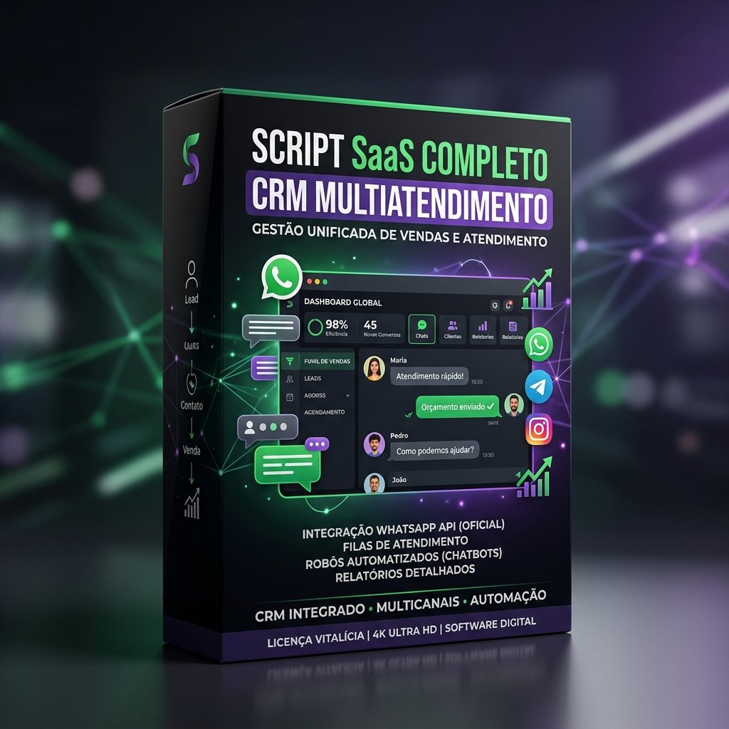 Script SaaS Completo: CRM Multiatendimento